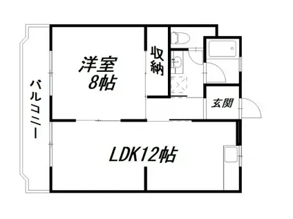 LIANGE A(1LDK/3階)の間取り写真