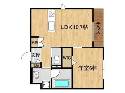 SEDA・SOLANA(1LDK/1階)の間取り写真