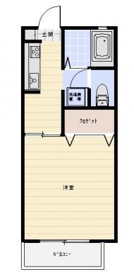 サンライズ壱番館(1K/2階)の間取り写真