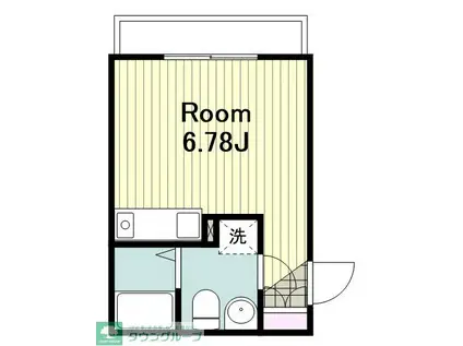 ピカード川崎SIDE B棟(ワンルーム/2階)の間取り写真