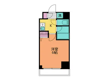 フェリーチェ(1K/1階)の間取り写真