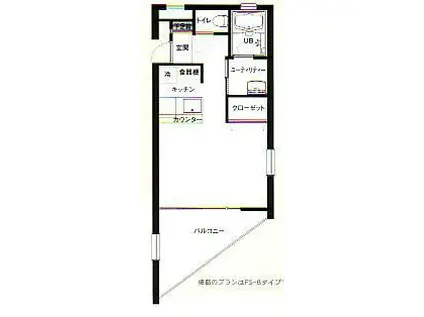 コモンズ-I(ワンルーム/1階)の間取り写真