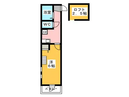 U´I ALI´I(1K/3階)の間取り写真