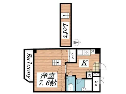 メゾン・ド・ヴィレ須磨潮見坂(1K/5階)の間取り写真