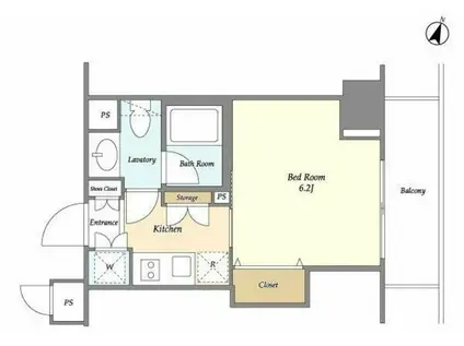 MG目黒駅前(1K/3階)の間取り写真