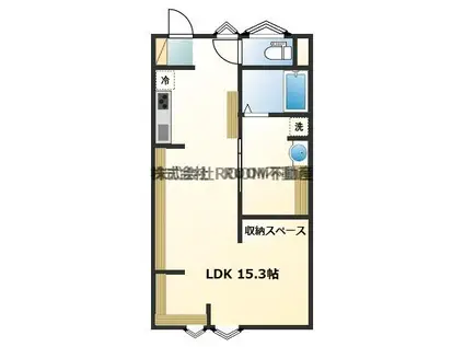 ENSIAIII(1LDK/1階)の間取り写真