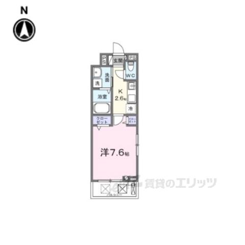 リエゾン学園前(1K/1階)の間取り写真