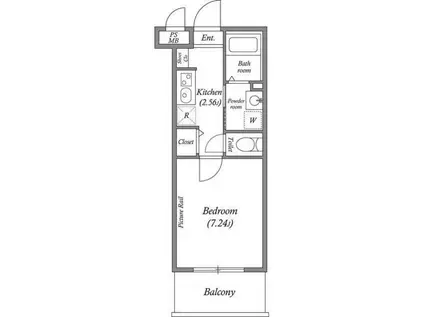 JM高輪レジデンス(1K/1階)の間取り写真