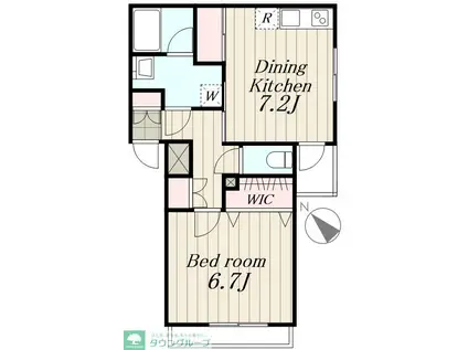 グラベル池袋ウエスト(1DK/4階)の間取り写真