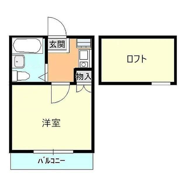ベルメゾンNO41相模原(1K/2階)の間取り写真