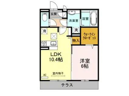 コルディアーレ(1LDK/1階)の間取り写真