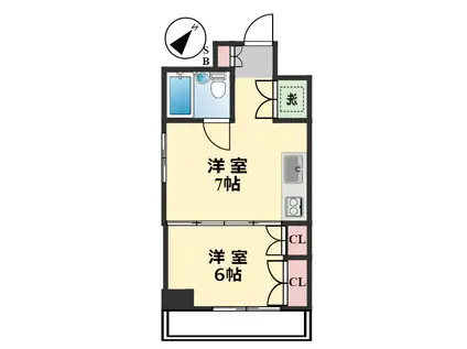 バンコート池袋(ワンルーム/7階)の間取り写真