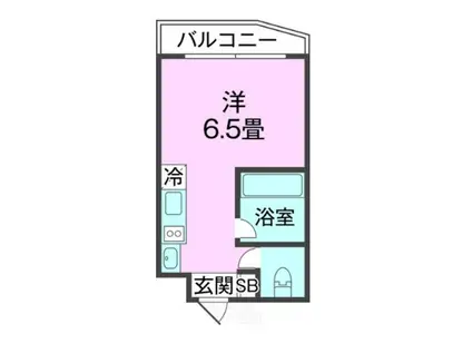 沖縄都市モノレール 旭橋駅 徒歩9分 6階建 築7年(ワンルーム/3階)の間取り写真