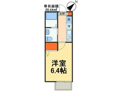 LAVIE大和田(1K/2階)の間取り写真