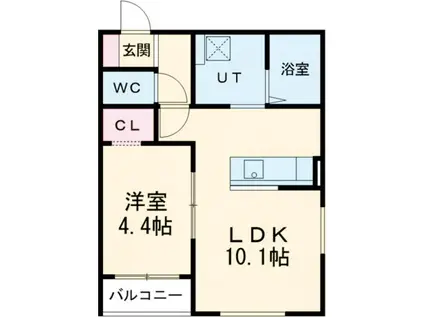 日の出3丁目AP(1LDK/3階)の間取り写真