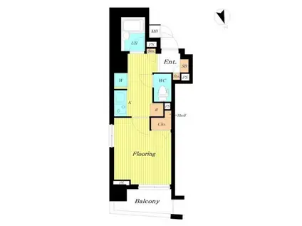 メインステージ御茶ノ水(1K/3階)の間取り写真