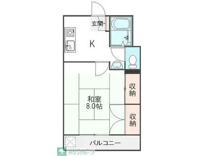 宮嶋マンション(1K/2階)の間取り写真