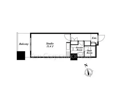 六本木ヒルズレジデンス(ワンルーム/11階)の間取り写真