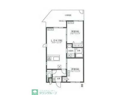 ソレイユ(2LDK/1階)の間取り写真