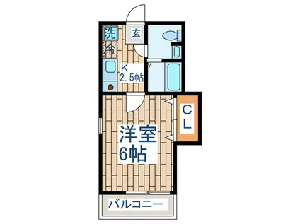 FELICE(1K/1階)の間取り写真