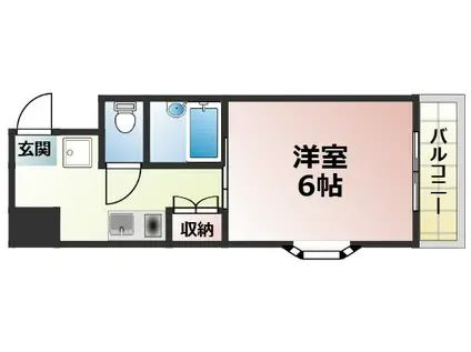 パトラK(1K/3階)の間取り写真