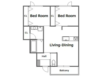 AFECT LEAO B(2LDK/1階)の間取り写真