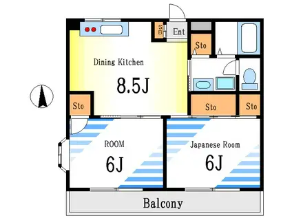 MTメゾン(2DK/3階)の間取り写真