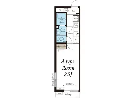 リブリ・草加瀬崎II(1K/1階)の間取り写真