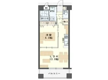 セレッソ泉中央(1LDK/2階)の間取り写真