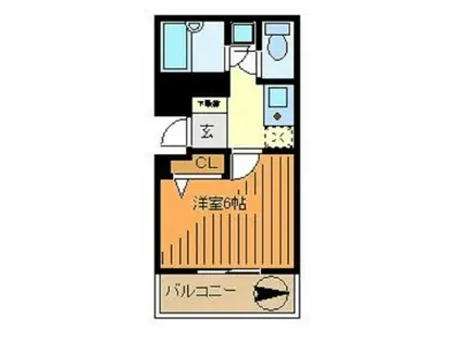 十二社館(1K/1階)の間取り写真