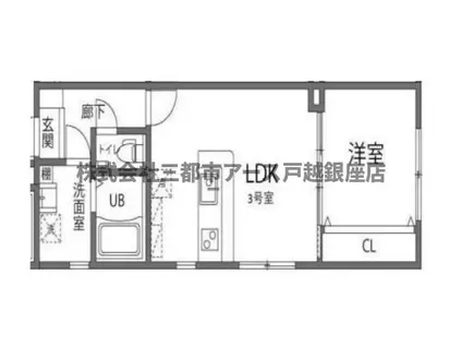 KANOA池上(1LDK/4階)の間取り写真