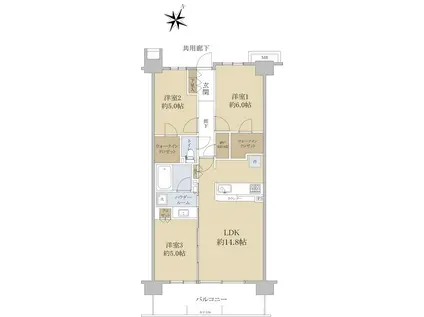 シティテラス横濱戸塚(3LDK/7階)の間取り写真