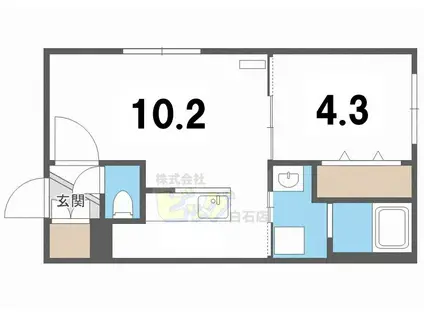 MS GARDEN豊平公園(1LDK/2階)の間取り写真