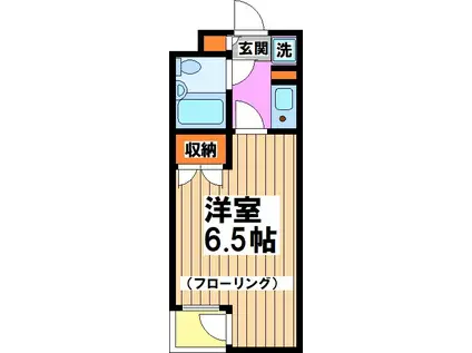 サンエクセル(1K/2階)の間取り写真