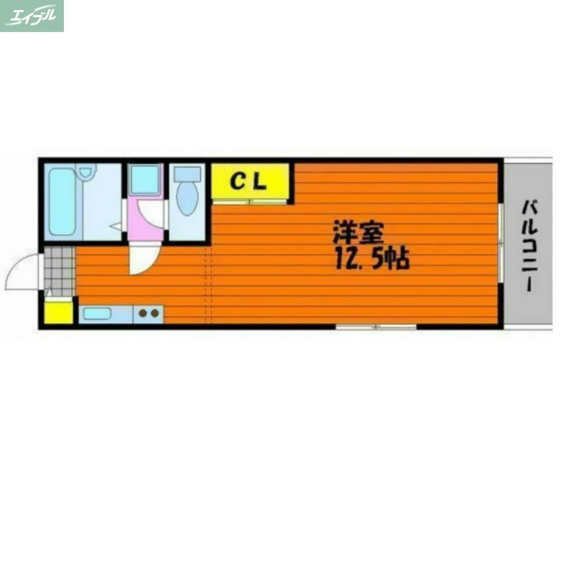 BACK・PACKER(1K/1階)の間取り写真