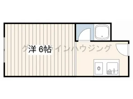 千鳥川ドミトリー(ワンルーム/2階)の間取り写真