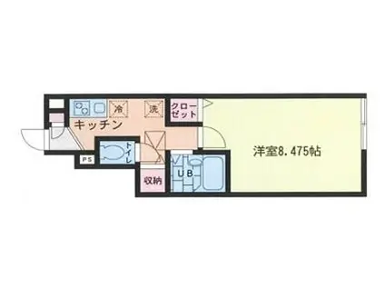 セレ北千束(1K/1階)の間取り写真