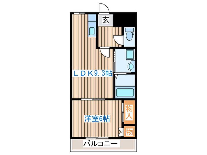 サニープレイスIII(1LDK/1階)の間取り写真