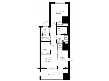 ラフィーネ雷門(1SLDK/2階)の間取り写真