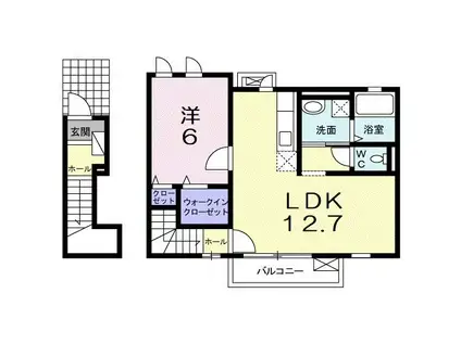 NK17(1LDK/2階)の間取り写真