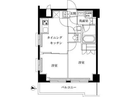 ルーブル志村坂上(2DK/5階)の間取り写真