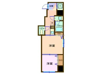 ラフィーヌ末広町(1LDK/3階)の間取り写真