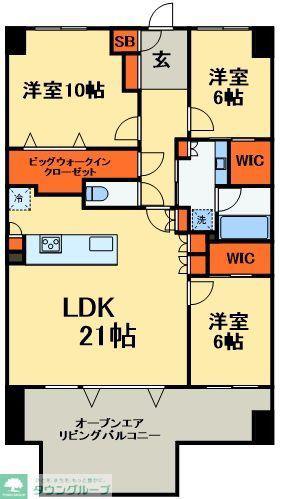ヴェレーナシティ千葉ニュータウン中央アリーナ(3LDK/15階)の間取り写真
