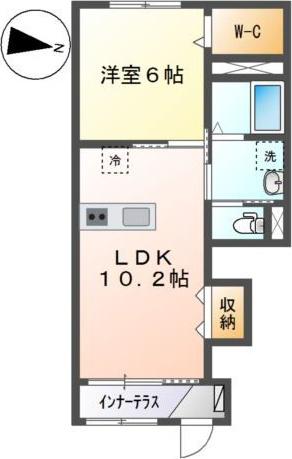 アルモニー(1LDK/1階)の間取り写真