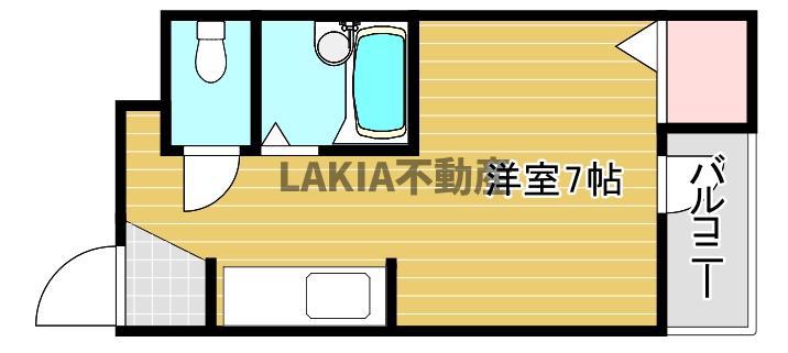 コーポ片町(ワンルーム/4階)の間取り写真