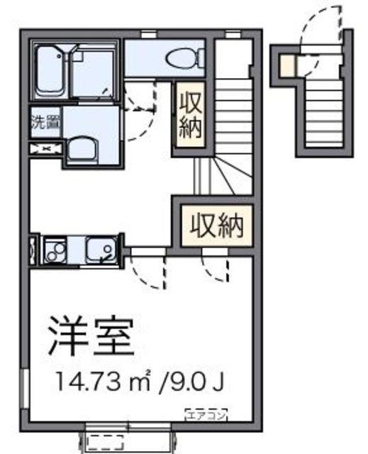 ヴィアロ大泉学園町レジデンス(1K/2階)の間取り写真