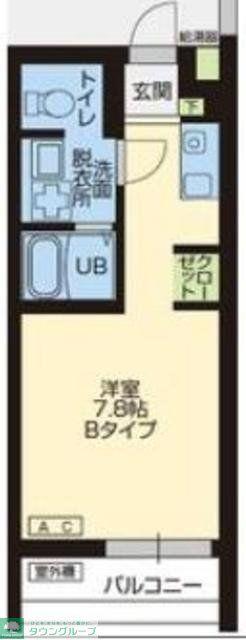 WOOD4東川口(ワンルーム/2階)の間取り写真