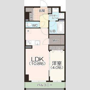 グリーンベルII(1LDK/2階)の間取り写真