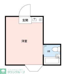 FLAT-R(ワンルーム/1階)の間取り写真