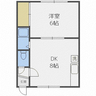 レジデンス嶺(1LDK/3階)の間取り写真